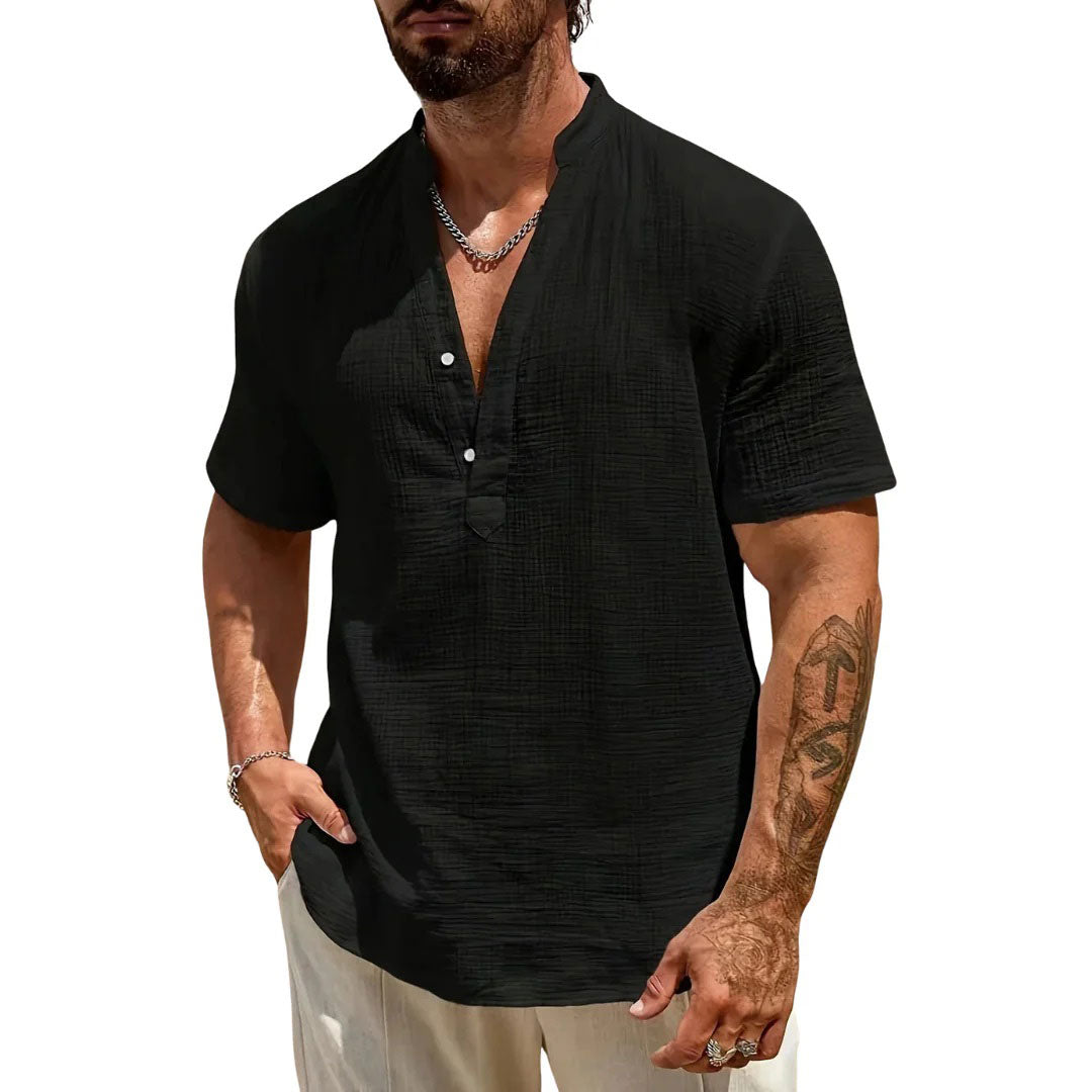 Chemise d'été en pur lin - style homme premium