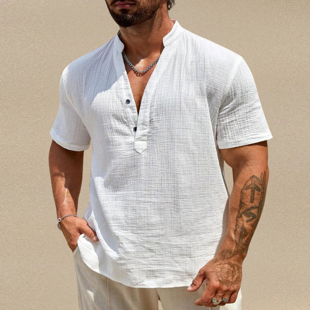 Chemise d'été en pur lin - style homme premium
