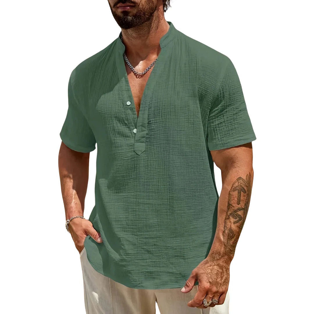 Chemise d'été en pur lin - style homme premium