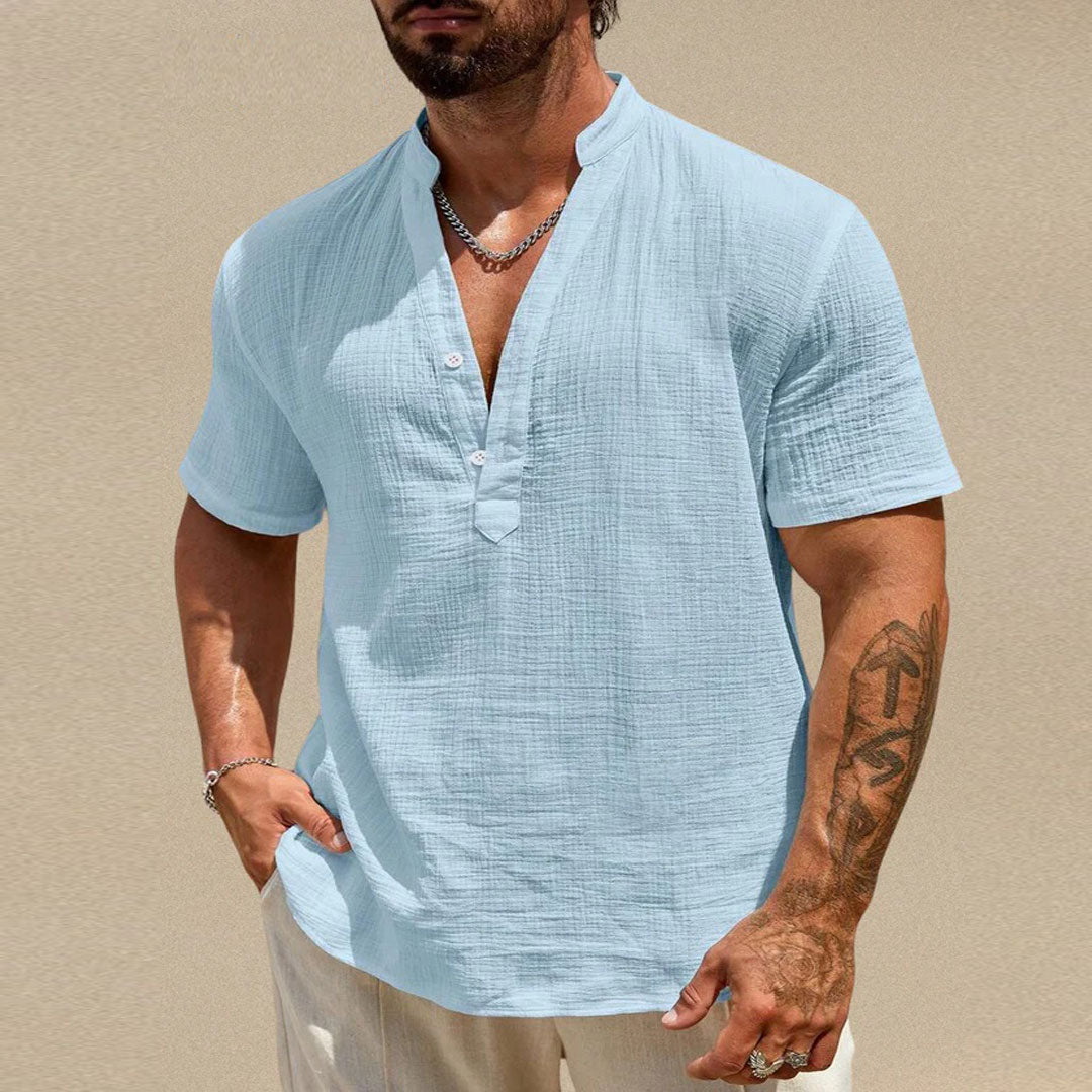 Chemise d'été en pur lin - style homme premium
