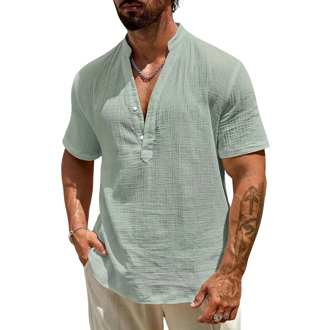 Chemise d'été en pur lin - style homme premium