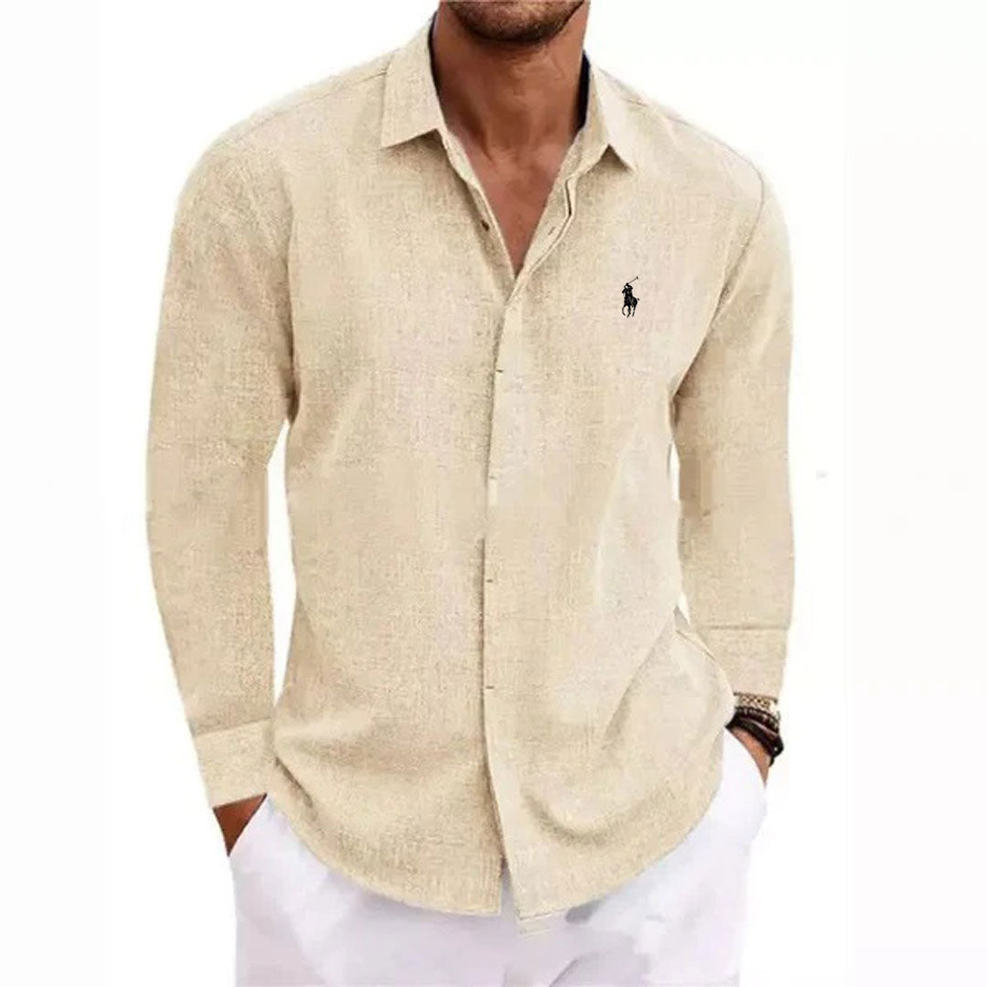 R&L | Chemise à manches longues 100% de lin